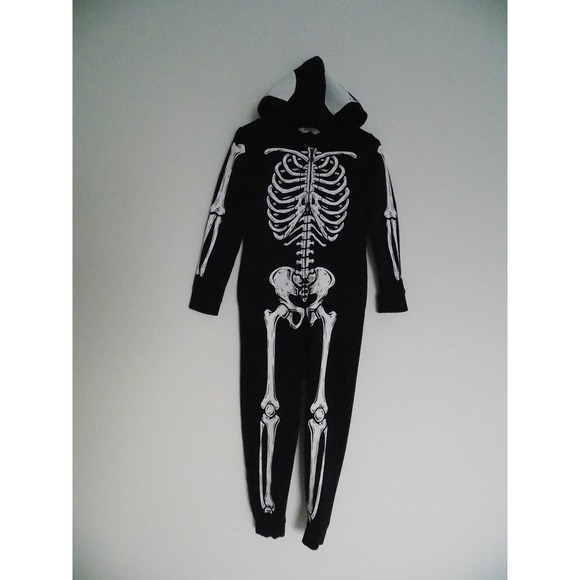 H&M unisex kids skeleton bones costume 8-10 YO Halloween - Picture 2 of 7